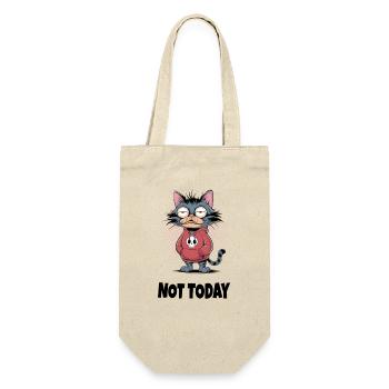 Tired Cat Not Today – Cat Humor - Gift Bag for Bottles - nature - Front