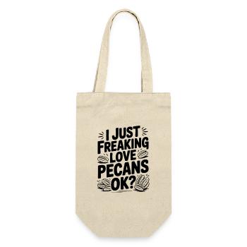 Ich liebe Pekannüsse einfach, okay? - Geschenkbeutel für Flaschen - Natur - Vorne