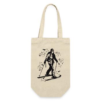 Alpine skier Winter sports Ski touring - Gift Bag for Bottles - nature - Front
