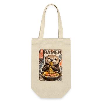 Ramen Otter Vintage Poster - Gift Bag for Bottles - nature - Front