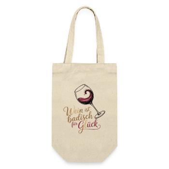 Wine is Baden for happiness Baden wine saying - Gift Bag for Bottles - nature - Front