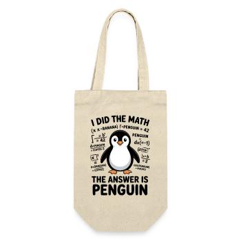 Math Sayings Penguin Funny Math Gift - Gift Bag for Bottles - nature - Front