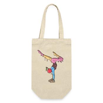 Turnerin Gymnastik Eiscreme Damen Mädchen Turnen - Gift Bag for Bottles - nature - Front
