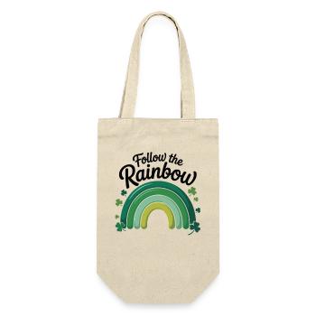 Follow The Rainbow St Patricks Day T-Shirt - Gift Bag for Bottles - nature - Front