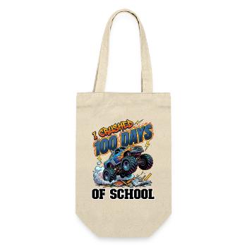 I Crushed 100 Days of School – Monster Truck - Gift Bag for Bottles - nature - Front