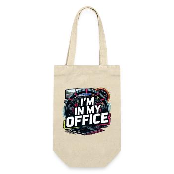 Ich bin in meinem Büro - Geschenkbeutel für Flaschen - Natur - Vorne