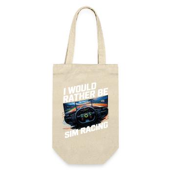 Ich würde lieber Sim-Racing machen - Geschenkbeutel für Flaschen - Natur - Vorne