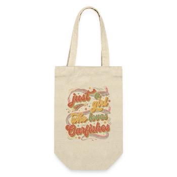 Just a Girl Who Loves Cauliflowers - Geschenkbeutel für Flaschen - Natur - Vorne
