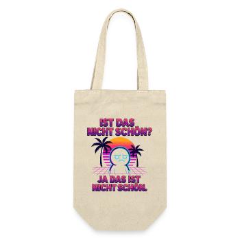 Nicht-schön Synthwave Neonspruch - Geschenkbeutel für Flaschen - Natur - Vorne