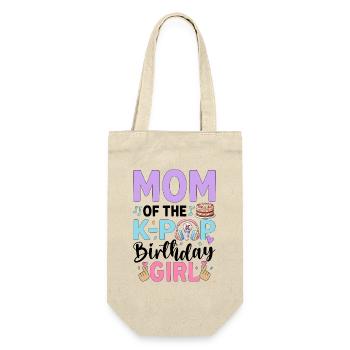 Mom Of The K-Pop Birthday Girl - Geschenkbeutel für Flaschen - Natur - Vorne