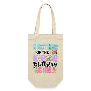 Brother Of The K-Pop Birthday Girl - Gift Bag for Bottles - nature - Front