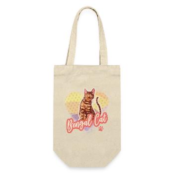Bengal Cat Vintage Cats Design for Animal Lovers - Gift Bag for Bottles - nature - Front