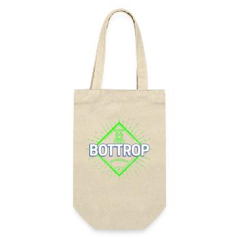 Bottrop Stadt Deutschland Retro Zeche Design - Geschenkbeutel für Flaschen - Natur - Vorne