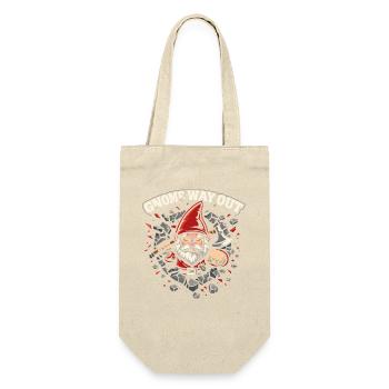 Evil Gnome, Dark Gnome, Goth Gnome, Funny Gnome - Gift Bag for Bottles - nature - Front