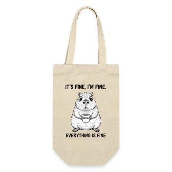 Its Fine Im Fine Coffee Capybara Humor - Gift Bag for Bottles - nature - Front