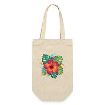 Tropical Hibiscus Splash - Gift Bag for Bottles - nature - Front