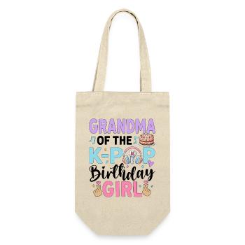 Grandma Of The K-Pop Birthday Girl - Gift Bag for Bottles - nature - Front