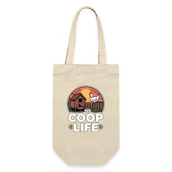Coop Life Hühnerhalter Huhn - Geschenkbeutel für Flaschen - Natur - Vorne