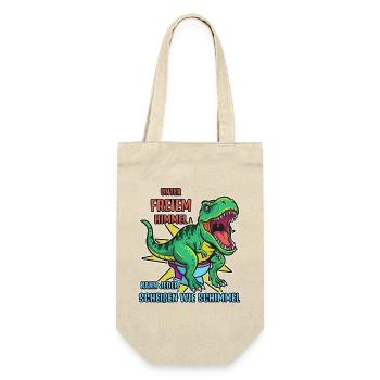 Dino Spruch: Unterm Himmel kann jeder Scheißen... - Geschenkbeutel für Flaschen - Natur - Vorne