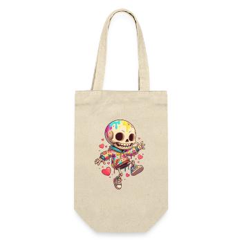Colorful skeleton in hoodie dance - Gift Bag for Bottles - nature - Front