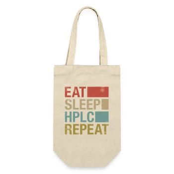 HPLC Performance Chromatography Retro Sleep Repeat - Geschenkbeutel für Flaschen - Natur - Vorne