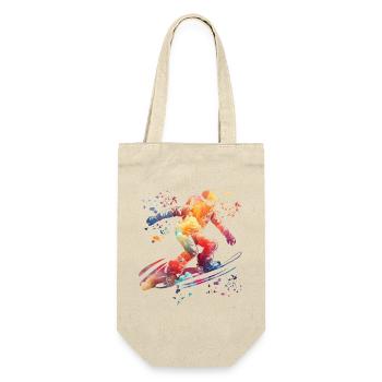 Snowboarder Snowboarding Snowboard - Geschenkbeutel für Flaschen - Natur - Vorne