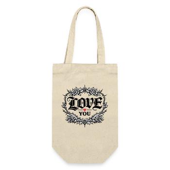 Ornement d’amour en forme de cœur de rose Love You Saint-Valentin - Sac à bouteille - nature - Devant