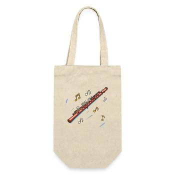 Flute Sketch - Gift Bag for Bottles - nature - Front