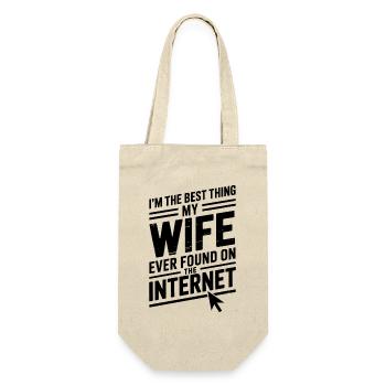 Husband Wife Internet Sayings: Funny Gift - Gift Bag for Bottles - nature - Front