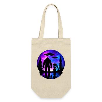 Alien Bigfoot UFO Sasquatch Believers Raumschiff - Geschenkbeutel für Flaschen - Natur - Vorne