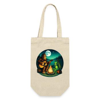 Alien Bigfoot UFO Sasquatch Believers Raumschiff - Geschenkbeutel für Flaschen - Natur - Vorne