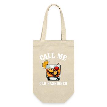 Call Me Old Fashioned Whiskey Cocktail Graphic - Gift Bag for Bottles - nature - Front