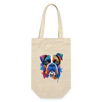 Portrait du chien boxer peinture à l’huile vibrante - Sac à bouteille - nature - Devant