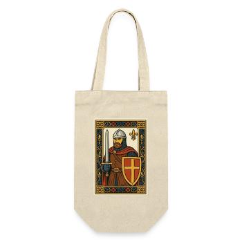 Medieval Knight Tile Emblem - Gift Bag for Bottles - nature - Front