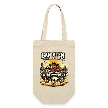 Banditen des Nordens Möwen Fischbrötchen Diebe - Geschenkbeutel für Flaschen - Natur - Vorne