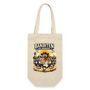 Banditen des Nordens Möwen Fischbrötchen Diebe - Geschenkbeutel für Flaschen - Natur - Vorne
