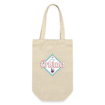 Orléans Loiret Frankreich Hahn Vintage Souvenir - Geschenkbeutel für Flaschen - Natur - Vorne