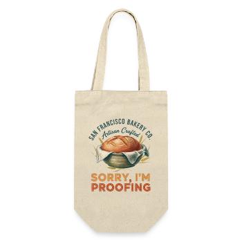 Sauerteigbacken Entschuldigung, ich gehe die Handwerks-Bäckerei - Geschenkbeutel für Flaschen - Natur - Vorne