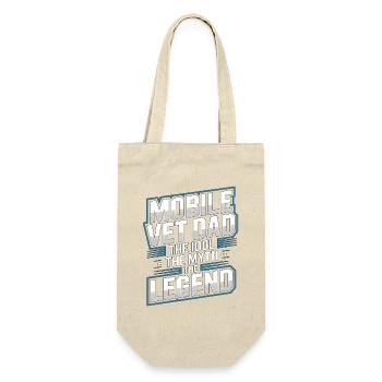 Mobile Vet Dad The Idol The Myth Veterinary Clinic - Gift Bag for Bottles - nature - Front