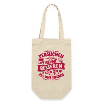 Kollegen - Jobwechsel - Kündigung - Spruch - Geschenkbeutel für Flaschen - Natur - Vorne