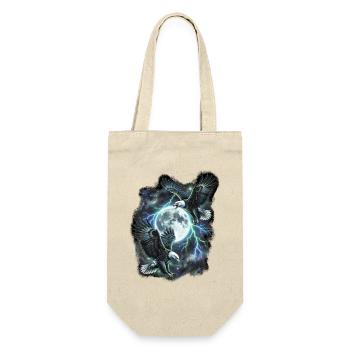 Two Wild Eagles with Moon Wildlife Designs - Gift Bag for Bottles - nature - Front