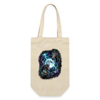 Two Wild Horses with Moon Wildlife Designs - Gift Bag for Bottles - nature - Front
