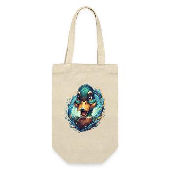 Fröhlicher Wasservogel Splash - Geschenkbeutel für Flaschen - Natur - Vorne