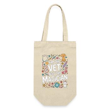 I'm The Vet Not The Magician Veterinary Assistant - Gift Bag for Bottles - nature - Front
