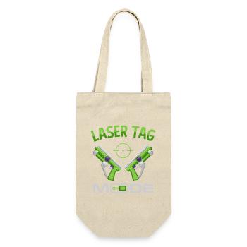 Laser Tag Mode On Funny Gaming Blaster Art - Geschenkbeutel für Flaschen - Natur - Vorne