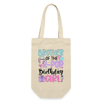Brother Of The K Pop Birthday Girl - Geschenkbeutel für Flaschen - Natur - Vorne