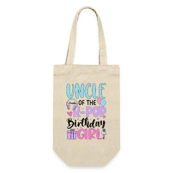 Uncle Of The K Pop Birthday Girl - Gift Bag for Bottles - nature - Front