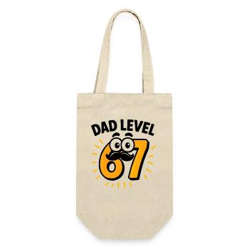 Dad Level 67 Six Seven Meme Father Dad Humor - Gift Bag for Bottles - nature - Front