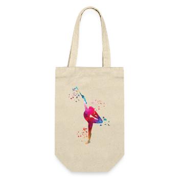 Gymnast with baton rhythmic gymnastics - Gift Bag for Bottles - nature - Front