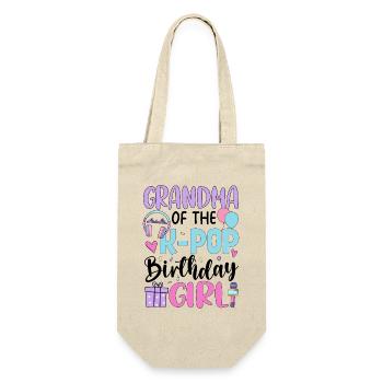 Grandma Of The K Pop Birthday Girl - Gift Bag for Bottles - nature - Front